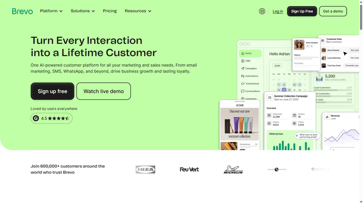 Brevo homepage