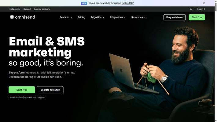 Omnisend homepage